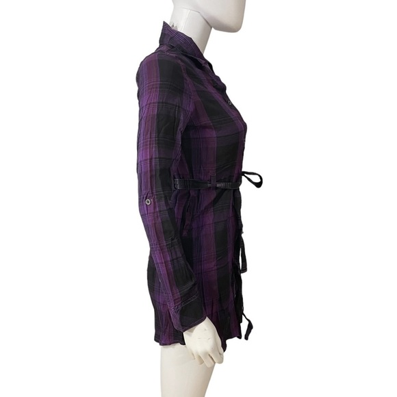 O'Neill Purple Button Down Shirt Dress - Picture 5 of 5
